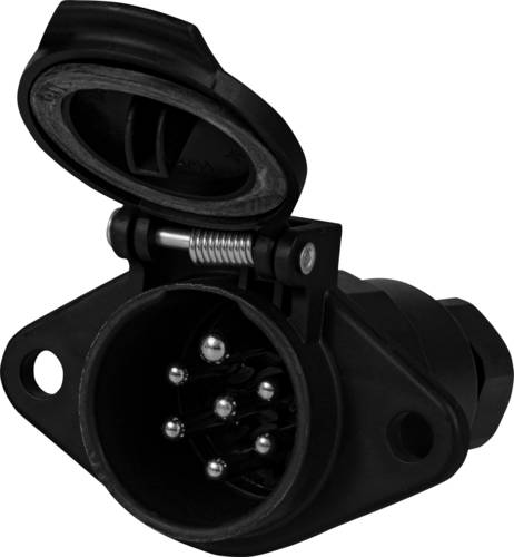 SecoRüt ES021 Trailer socket 7-pin type S Plastic Open cable ends