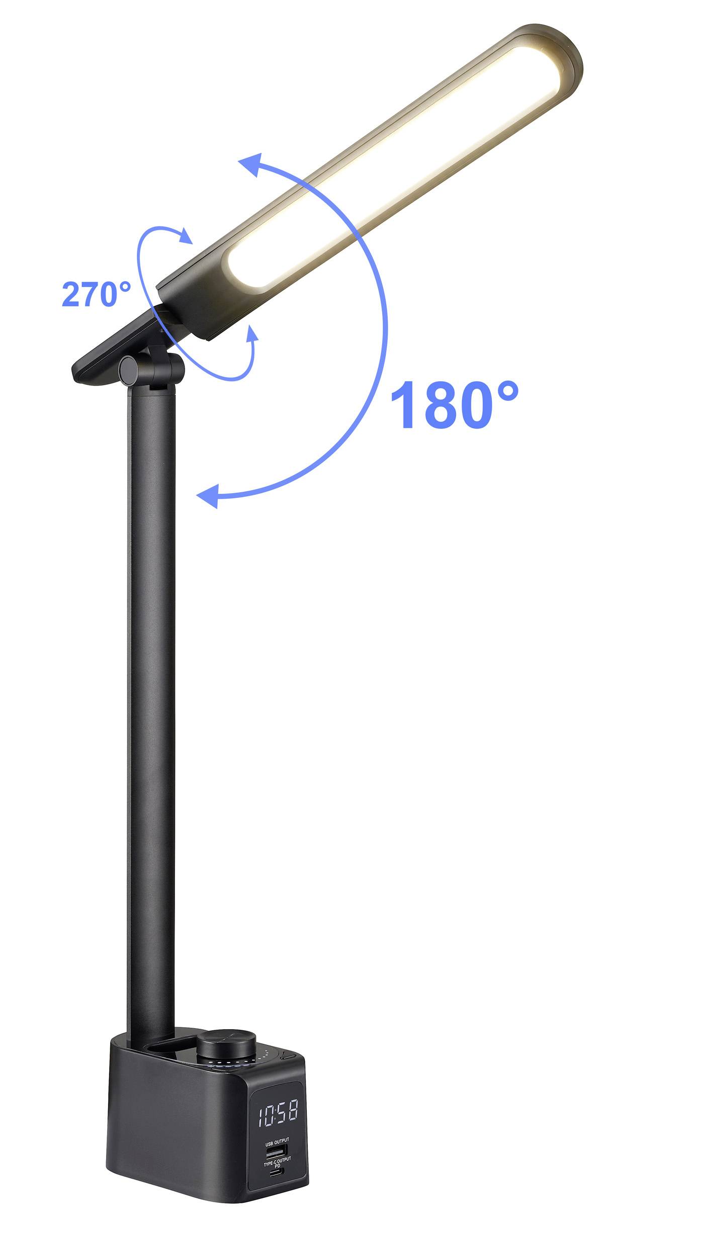 Sygonix SY-6770690 LED-Schreibtischleuchte LED LED EEK: F (A - G) Schwarz