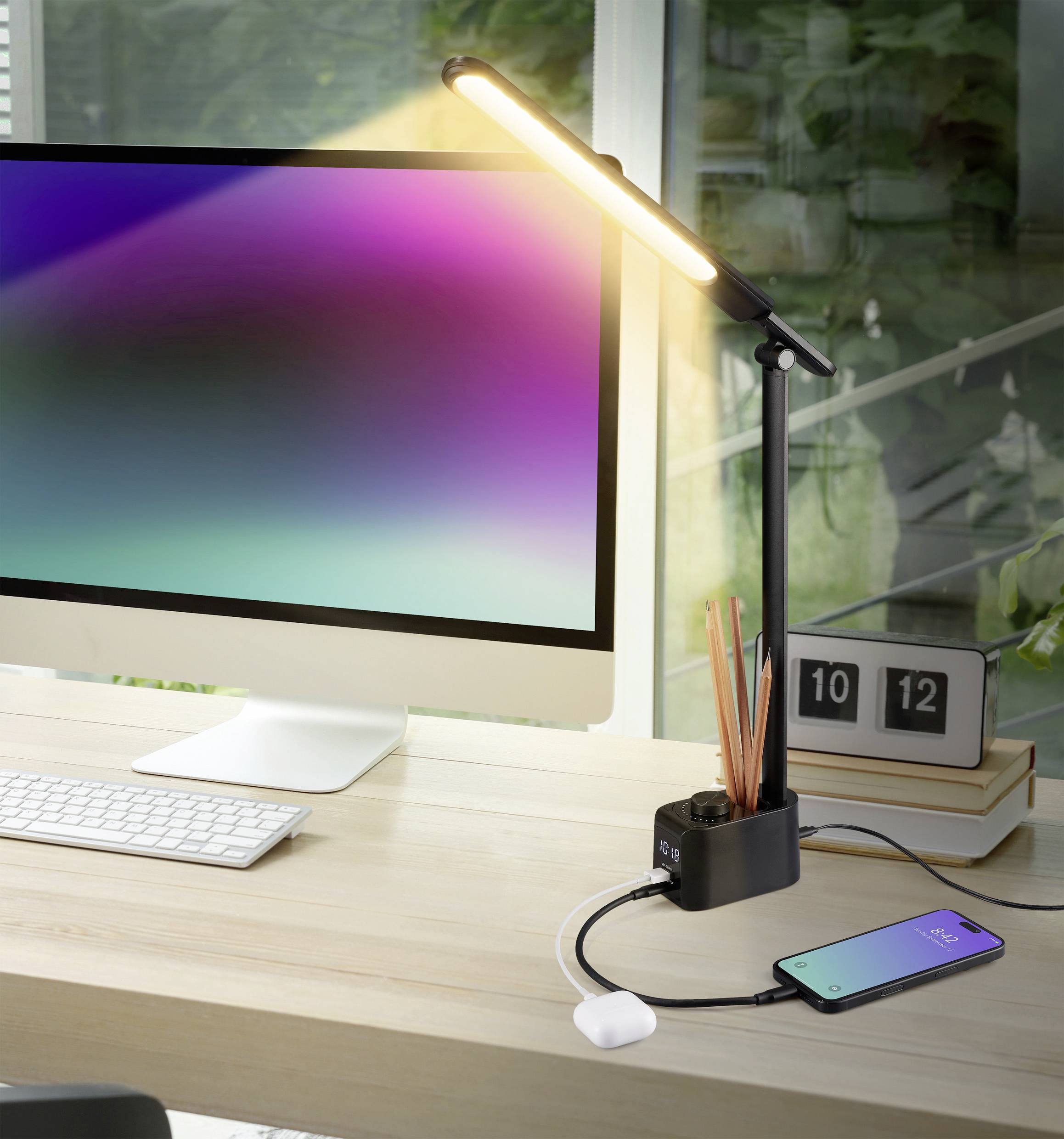 Sygonix SY-6770690 LED-Schreibtischleuchte LED LED EEK: F (A - G) Schwarz