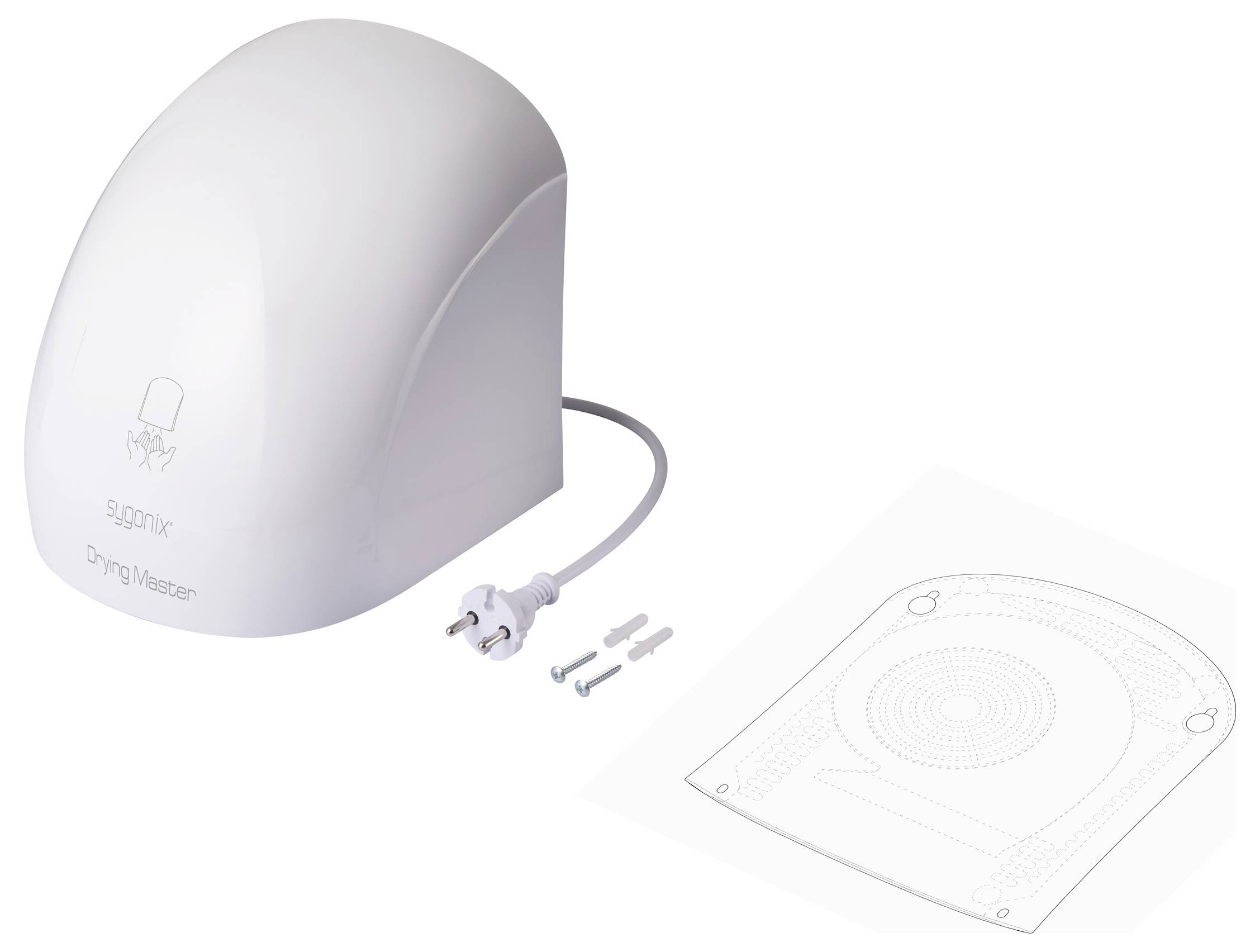 Sygonix SY-6770698 Händetrockner 2000W Weiß