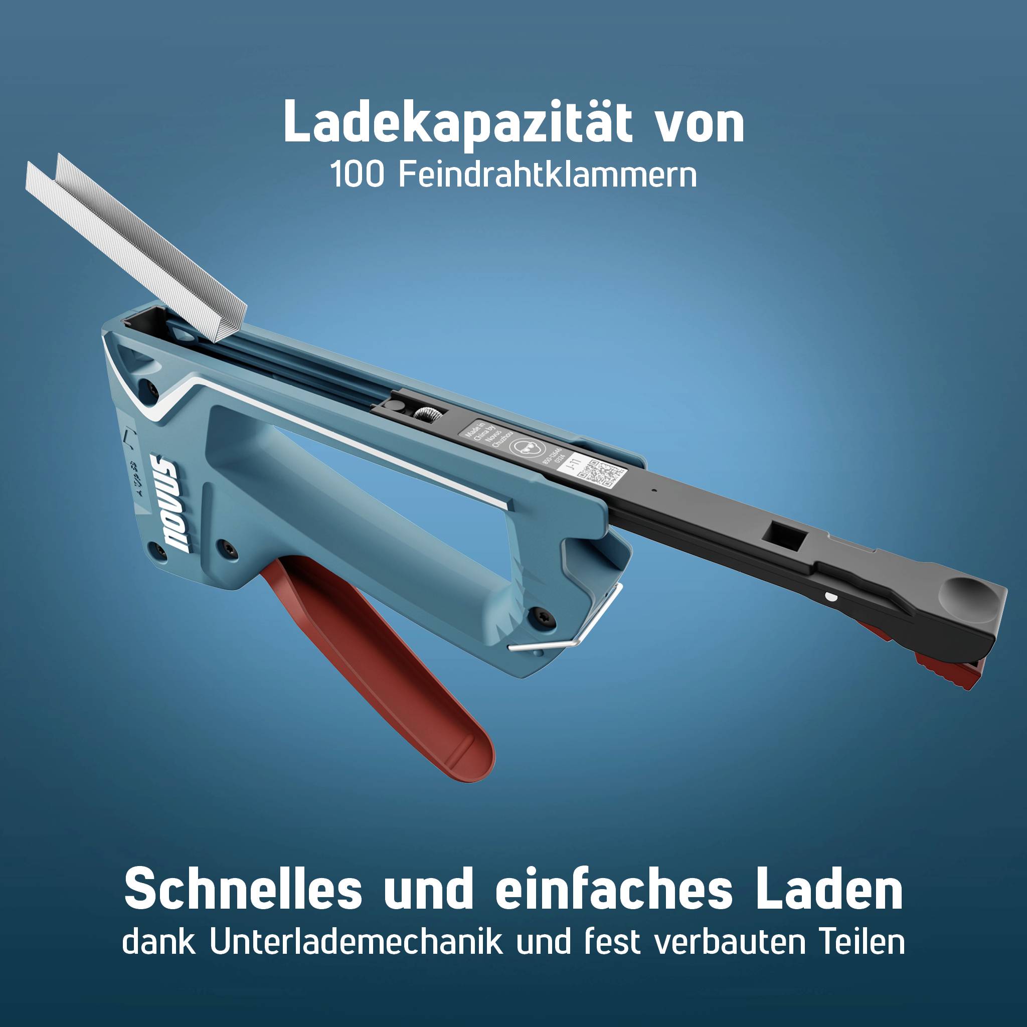 Novus Tools J-11 030-0455 Handtacker Klammernlänge 4 - 8mm