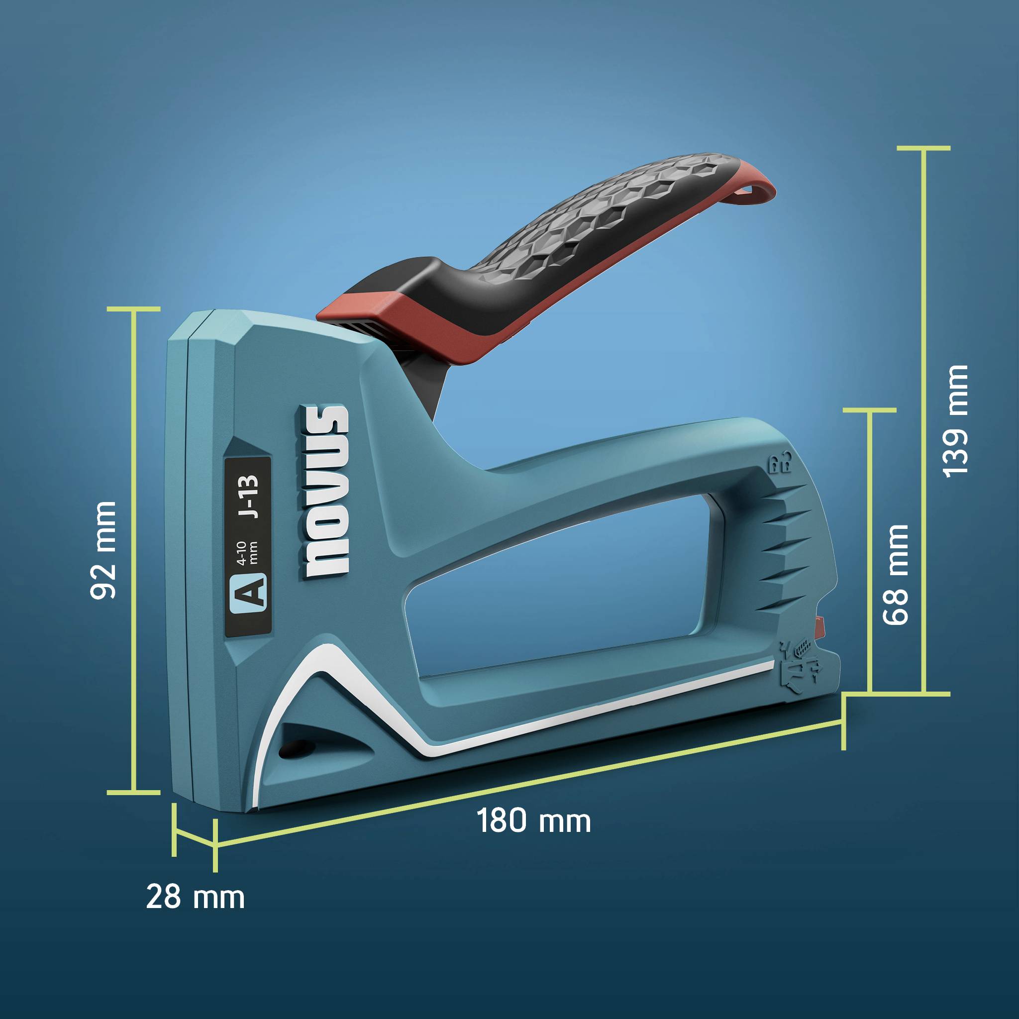 Novus Tools J-13 030-0456 Handtacker Klammernlänge 4 - 10mm