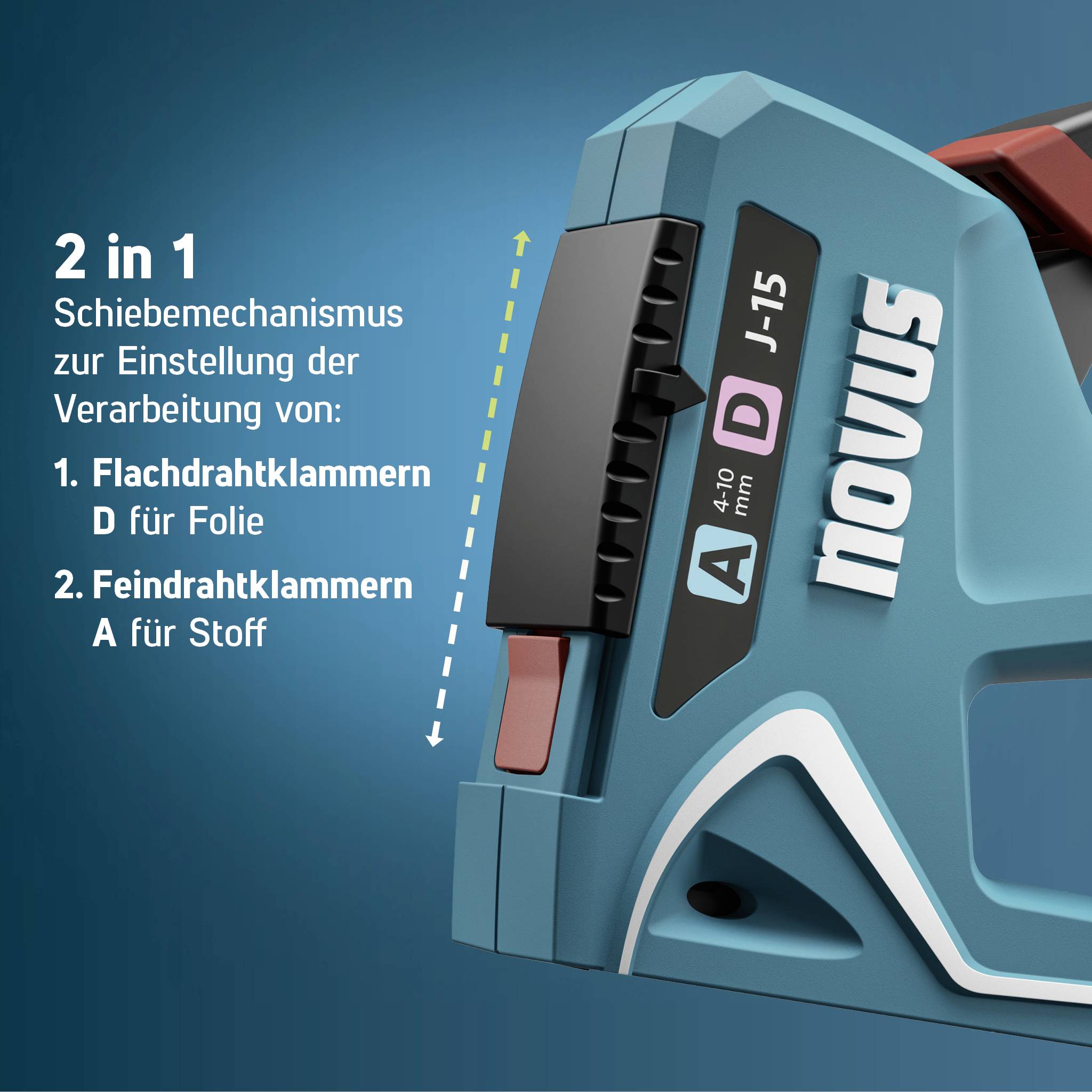 Novus Tools J-15 030-0457 Handtacker Klammernlänge 4 - 10mm