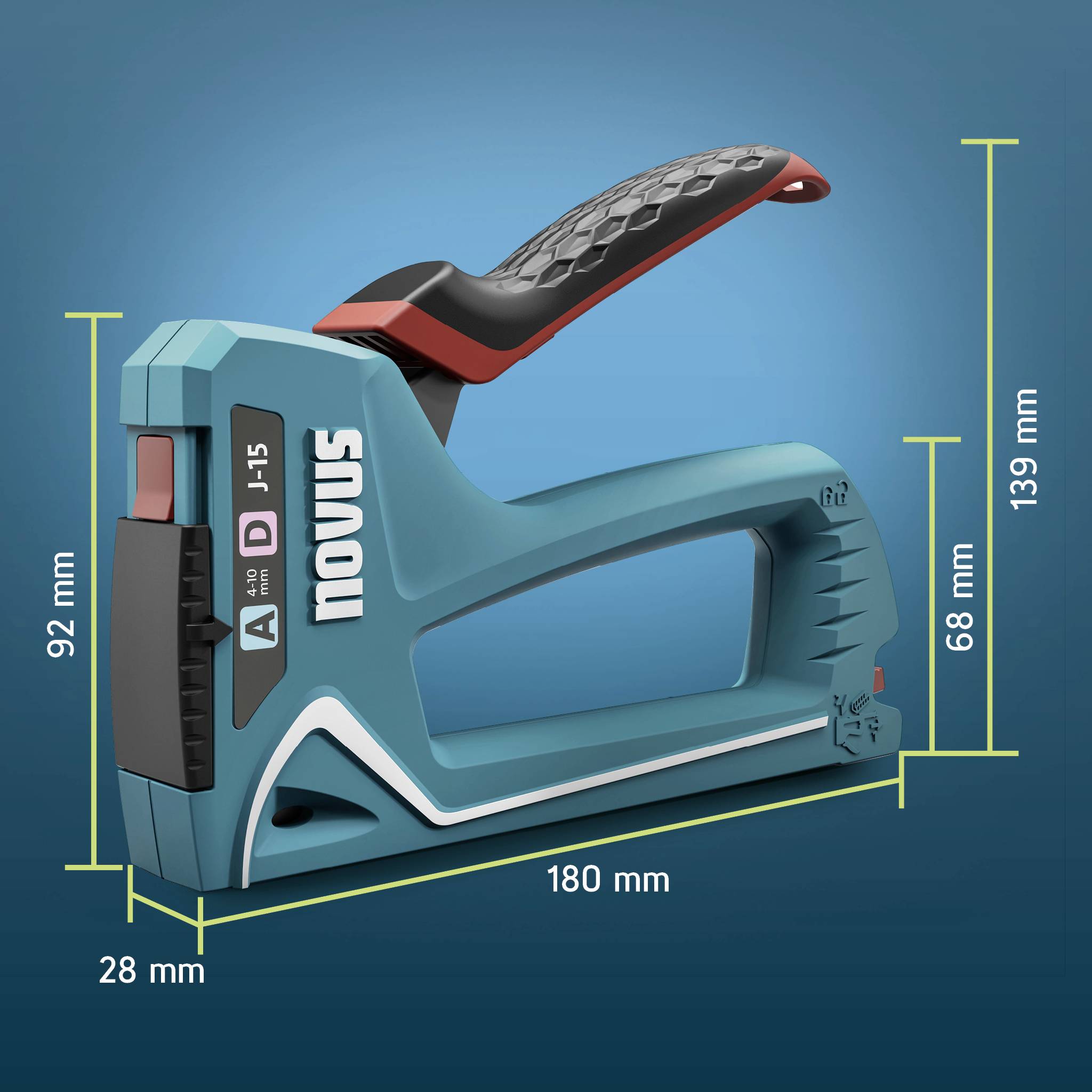 Novus Tools J-15 030-0457 Handtacker Klammernlänge 4 - 10 mm