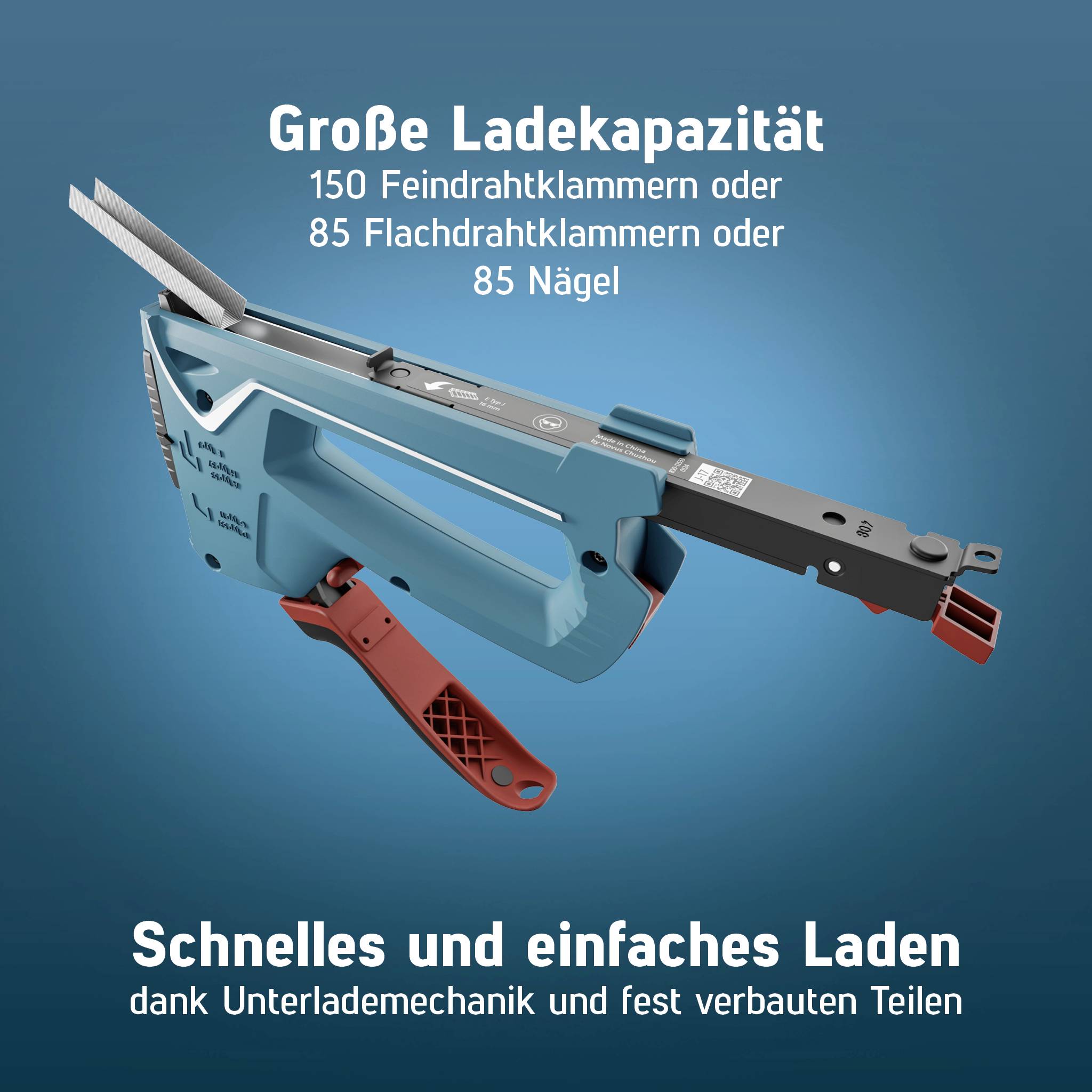 Novus Tools J-17 030-0458 Handtacker Klammernlänge 6 - 14mm