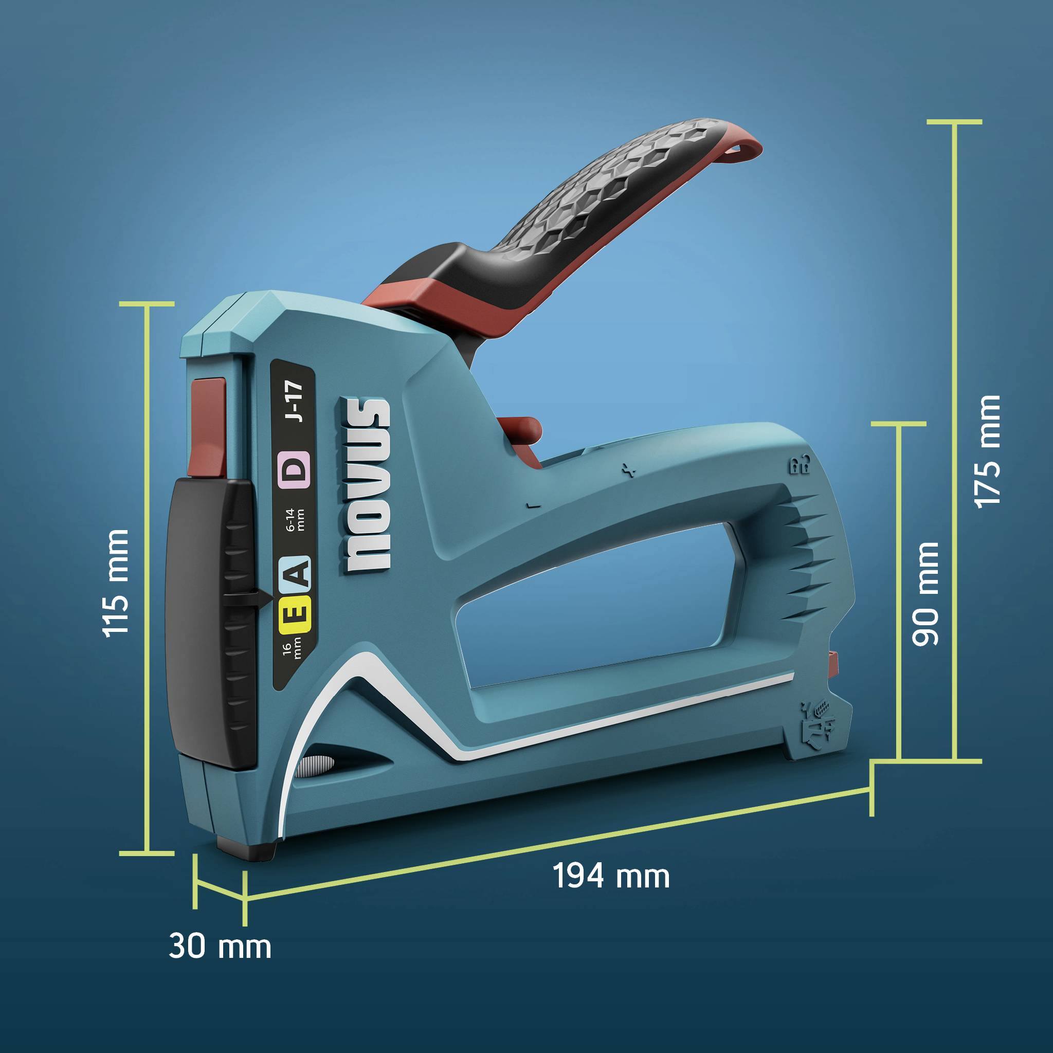 Novus Tools J-17 030-0458 Handtacker Klammernlänge 6 - 14mm