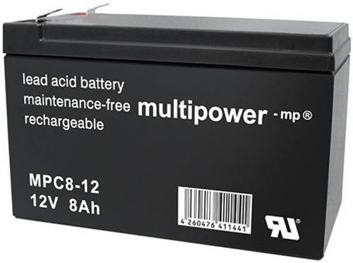 multipower MPC8-12 117747 Bleiakku 12 V 8 Ah Blei-Vlies (AGM) (B x H x T) 65 x 102 x 151 mm Flachstecker 6.35 mm