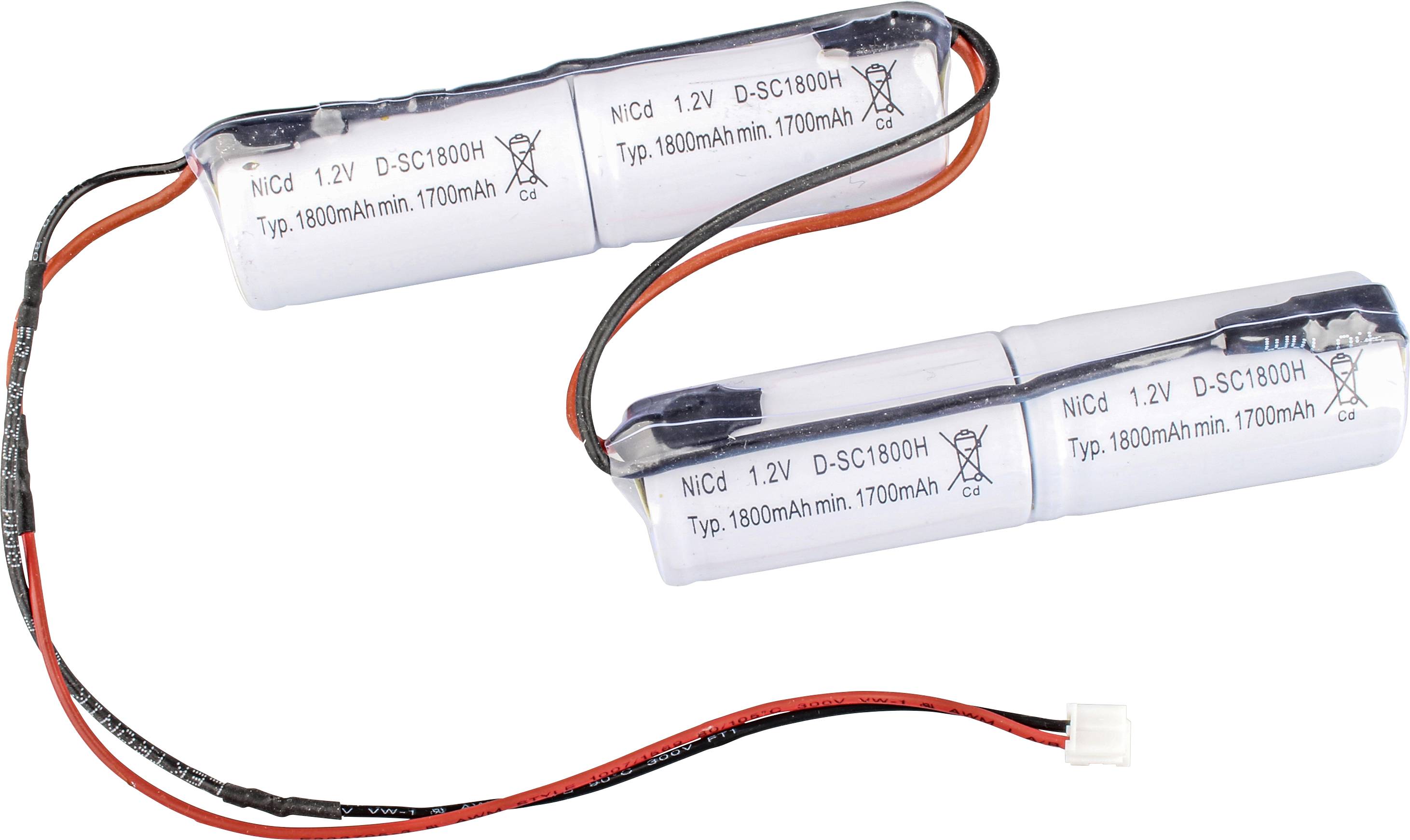 Mexcel NS1800SCH Akkupack 4x Sub-C hochtemperaturfähig, Stecker NiCd 4.8V 1800