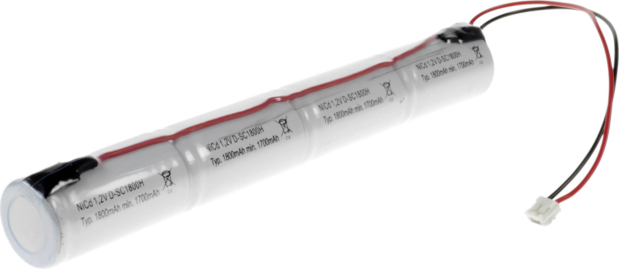 Mexcel NS4/4500DH-S Akkupack 4x Mono (D) hochtemperaturfähig, Stecker NiCd 4.8V 4500