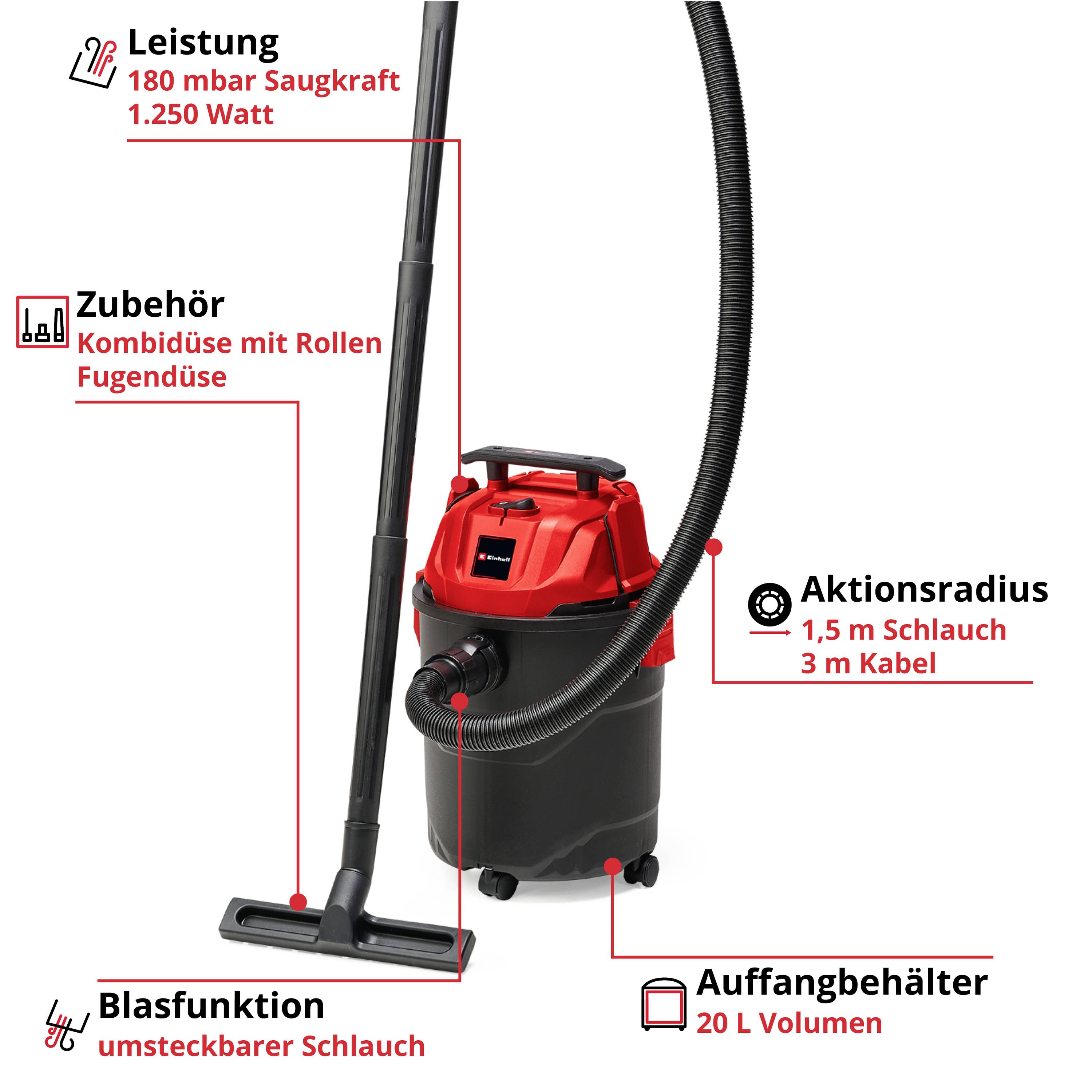 Einhell TC-VC 1820 2342480 Nass-/Trockensauger 20l