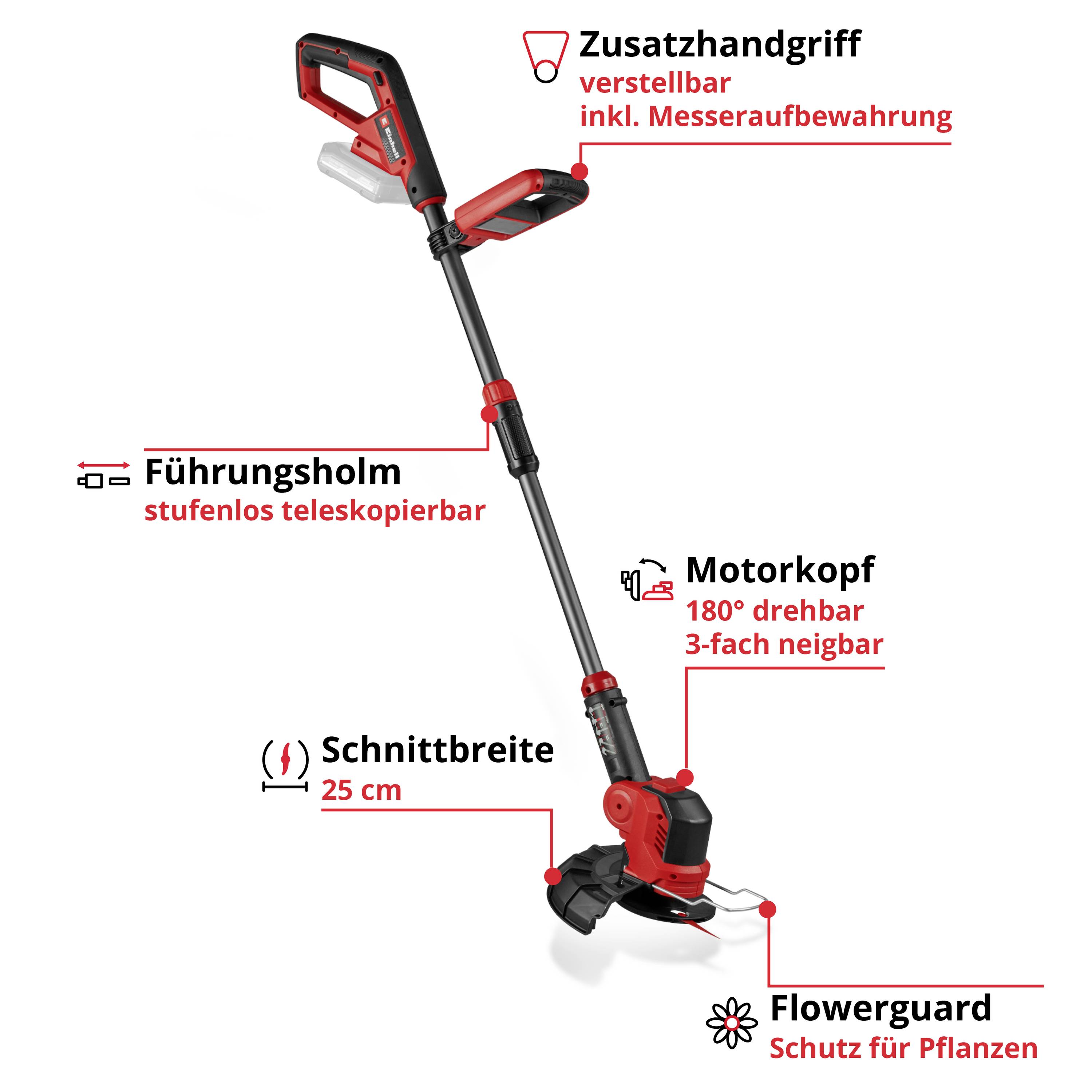 Einhell GE-CT 18/25 Li-Solo Akku-Rasentrimmer Schnittbreite (max.): 25cm