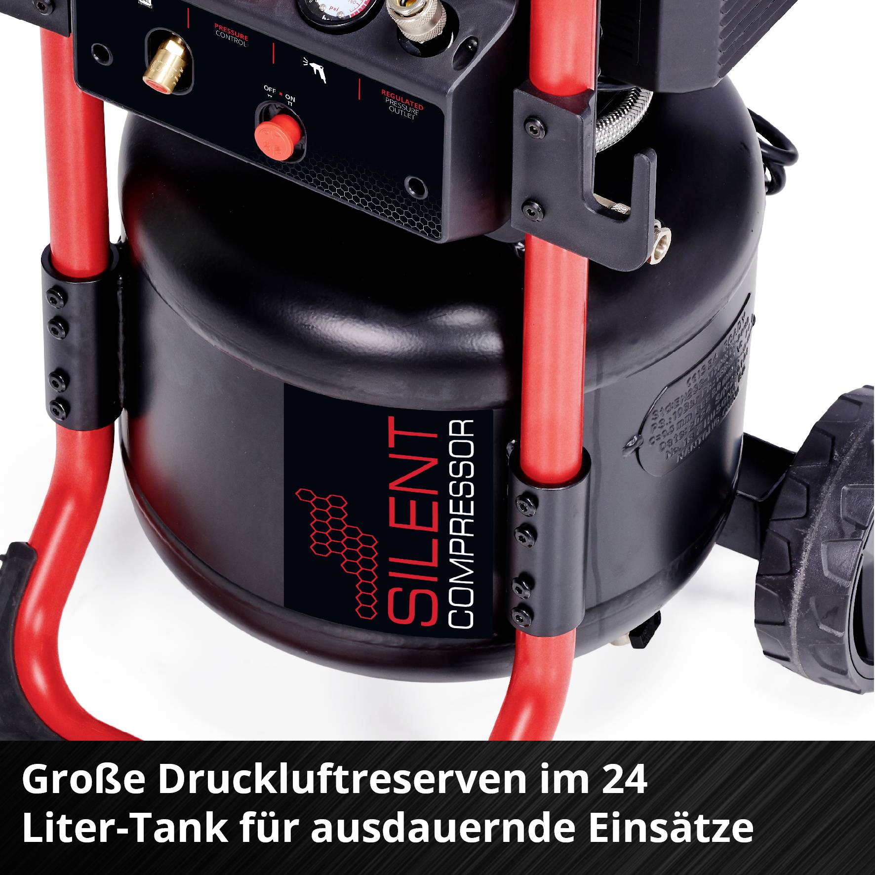 Einhell Druckluft-Kompressor TE-AC 240/24 Silent 24l 10 bar