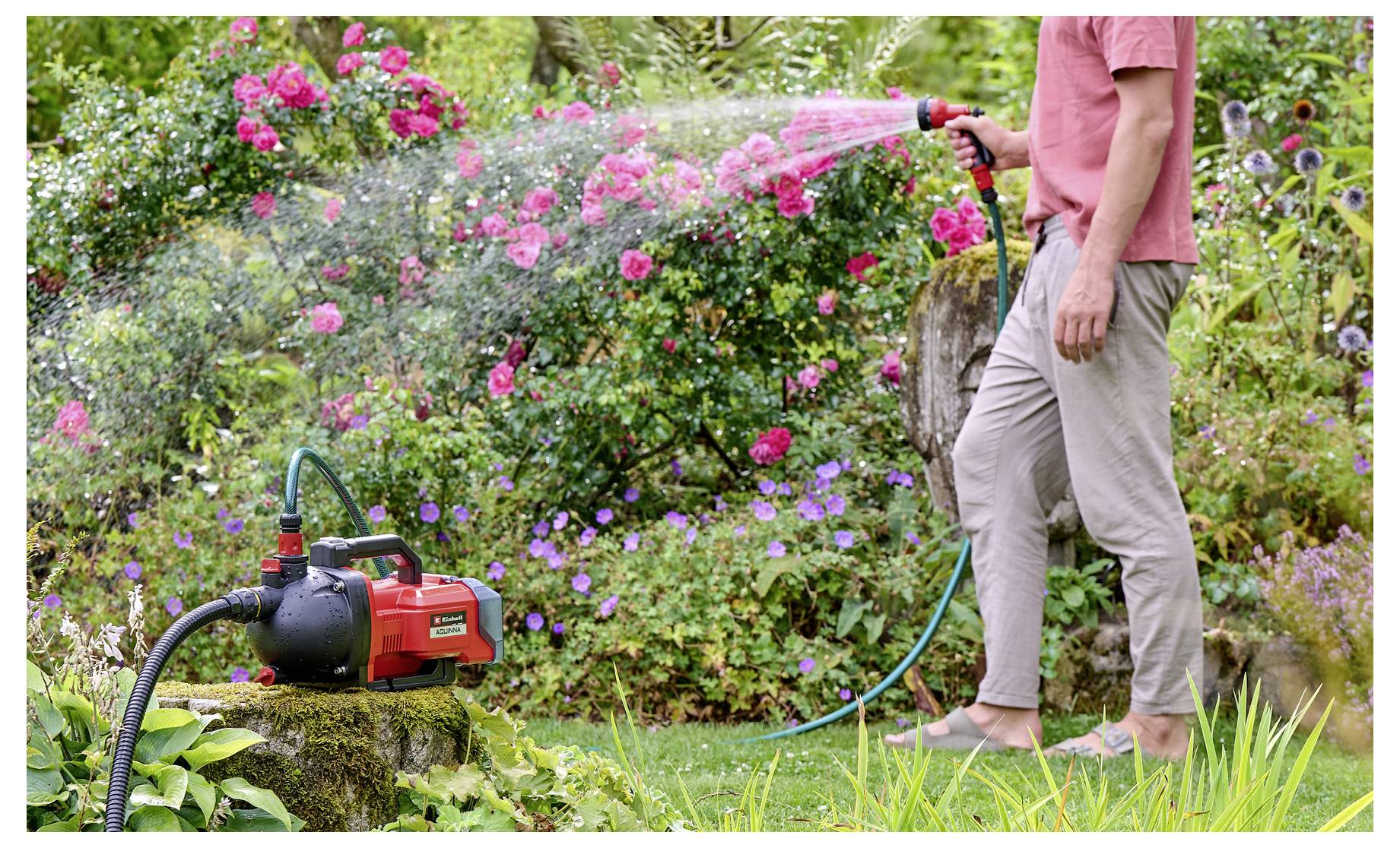 Einhell Power X-Change AQUINNA 36/30 Set Akku-Gartenpumpe 3000 l/h 26m