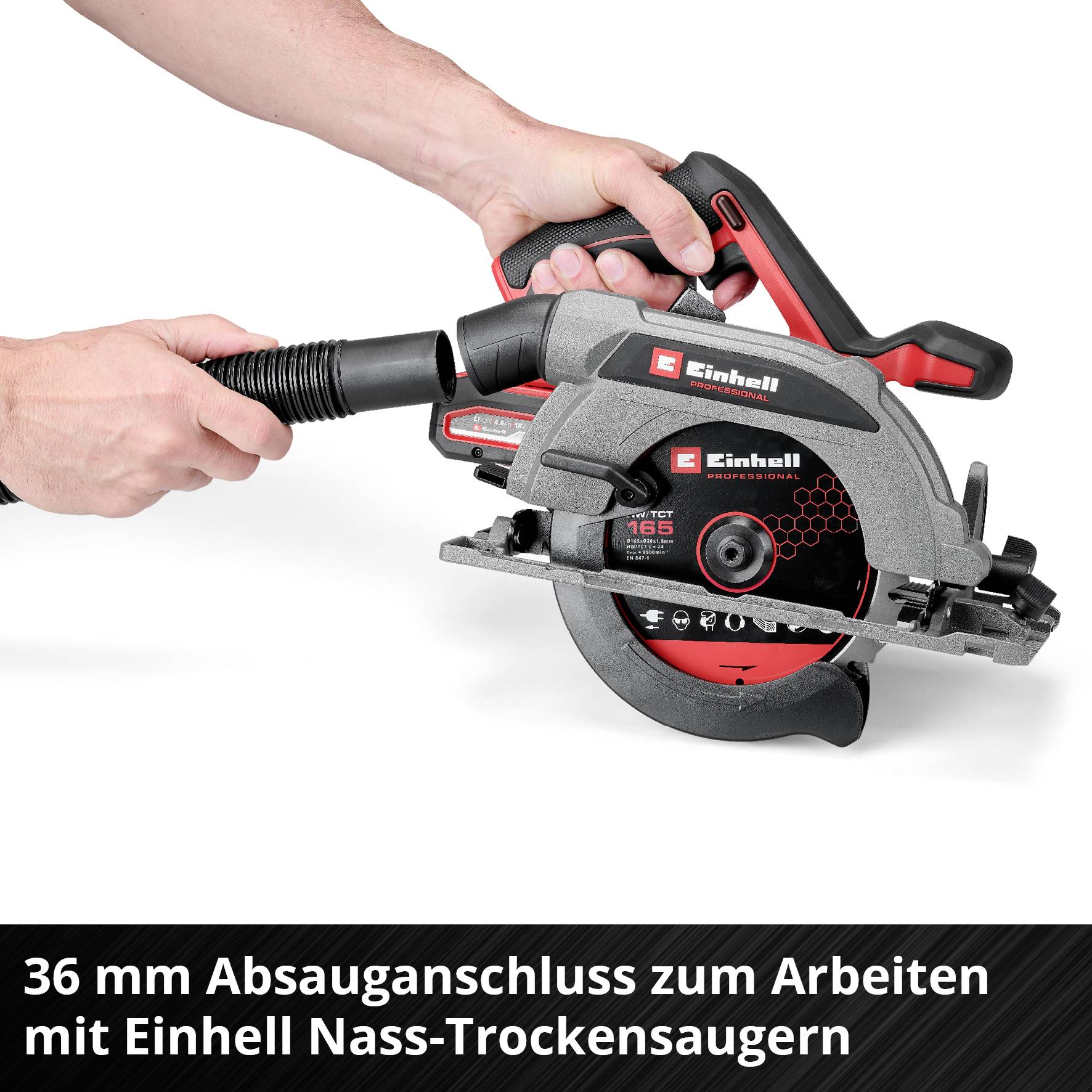 Einhell Professional TP-CS 18/165 Li BL - Solo Akku-Handkreissäge Schnitttiefe max. (90°) 59mm 18V