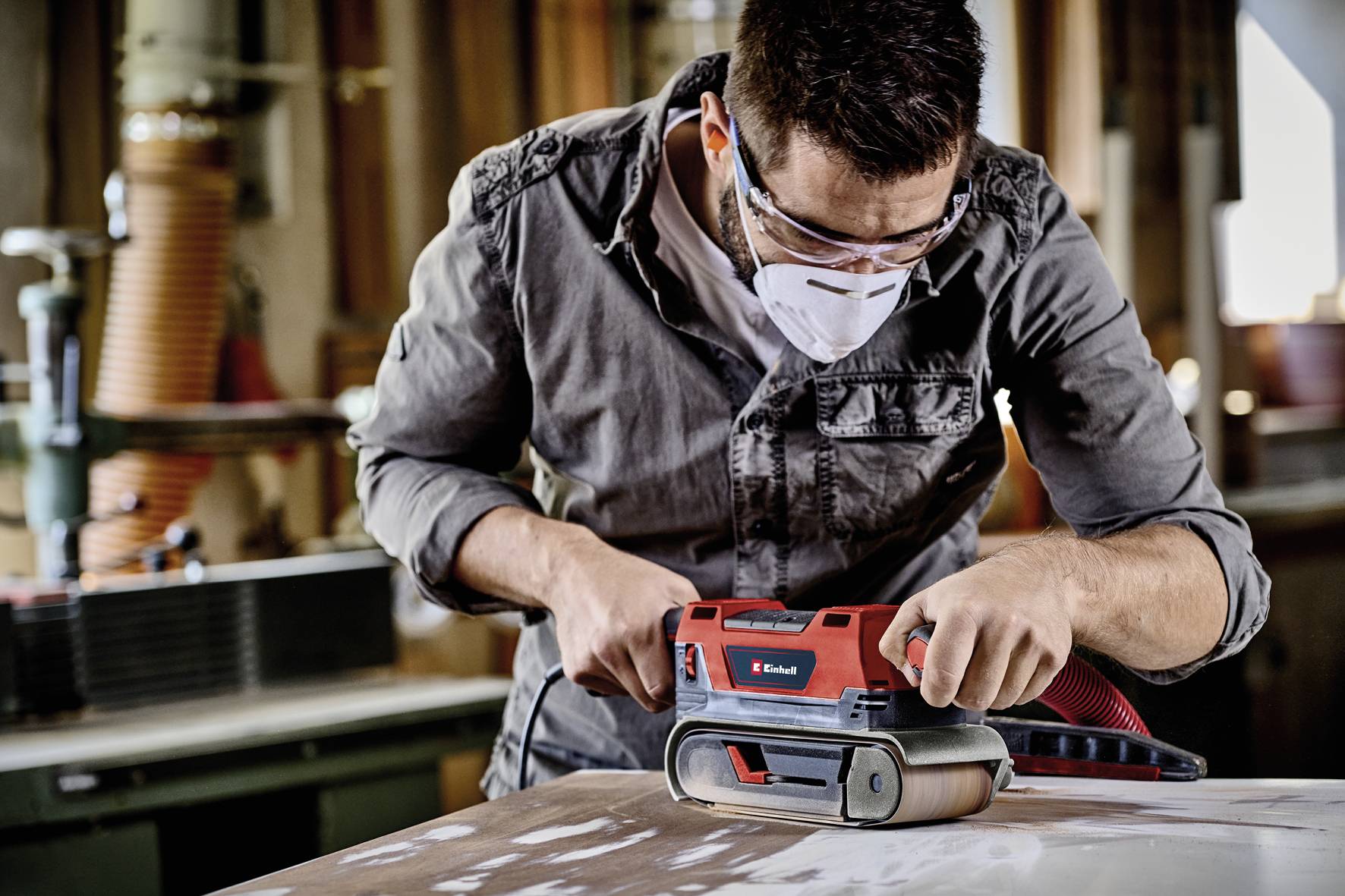 Einhell TE-BS 850 E Bandschleifer 4466245 Bandschleifer 850W Band-Breite 75mm Band-Länge 533mm