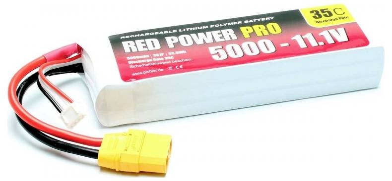 Red Power Modellbau-Akkupack (LiPo) 11.1V 5000 mAh 35 C Softcase XT90