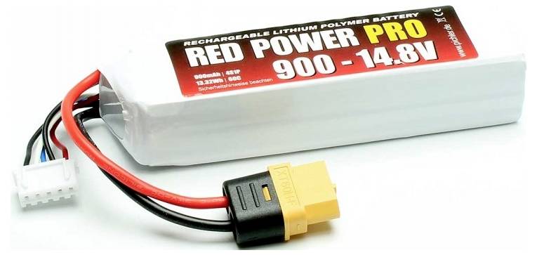 Red Power Modellbau-Akkupack (LiPo) 14.8V 900 mAh 60 C Softcase XT60