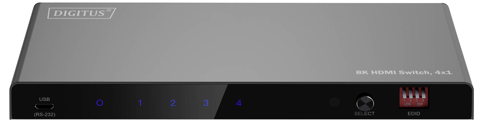 Digitus DS-55335 HDMI-Switch LED-Anzeige, Metallgehäuse, mit Fernbedienung, Ultra HD-fähig 7680 x 4320 Pixel