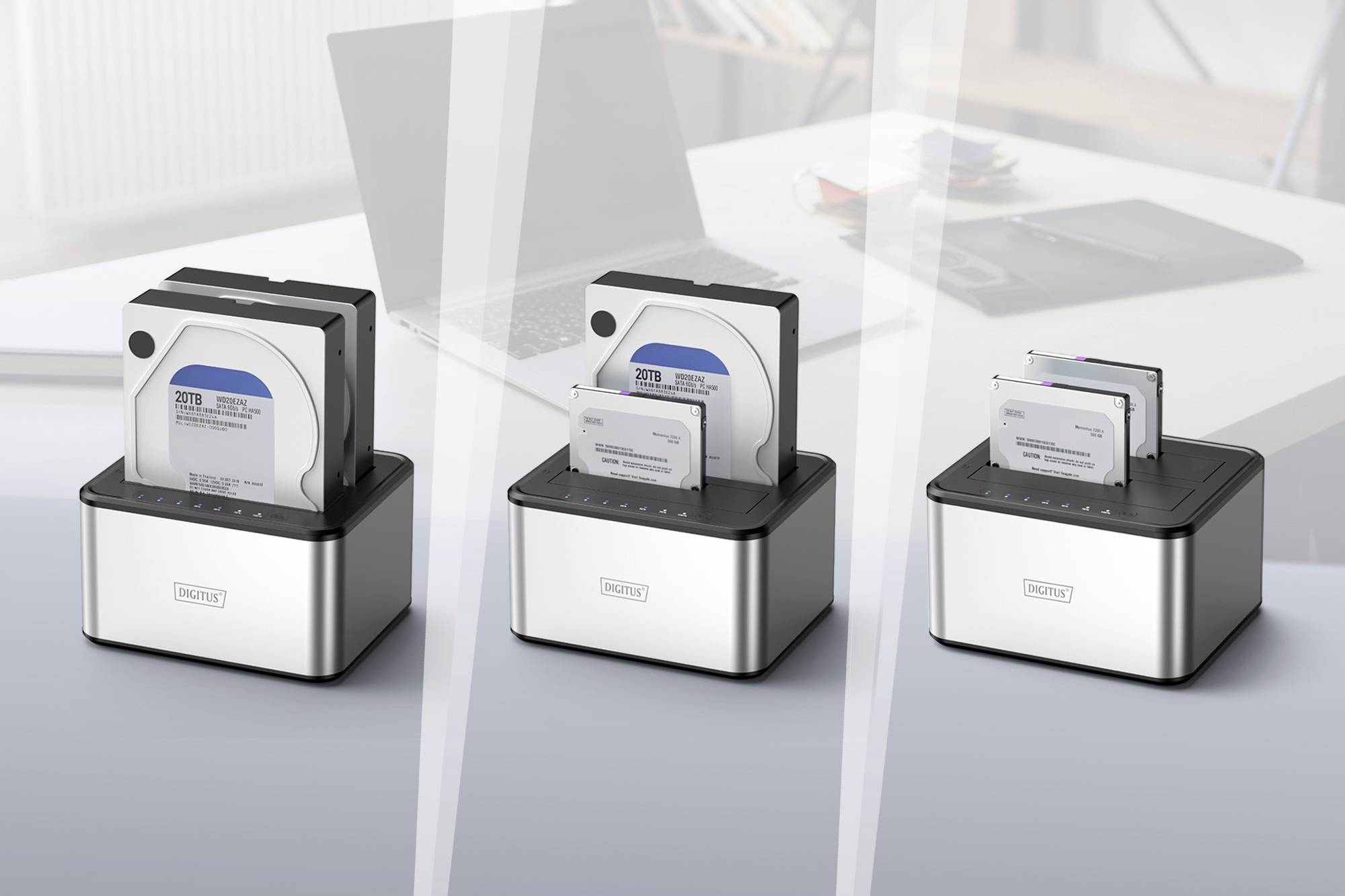 Digitus DA-71540-2 USB-A, USB, USB-A (USB 3.0) SATA, SATA 6 Gb/s, SATA I, SATA II, SATA III Festplatten-Kopierstation 2.5 Zoll