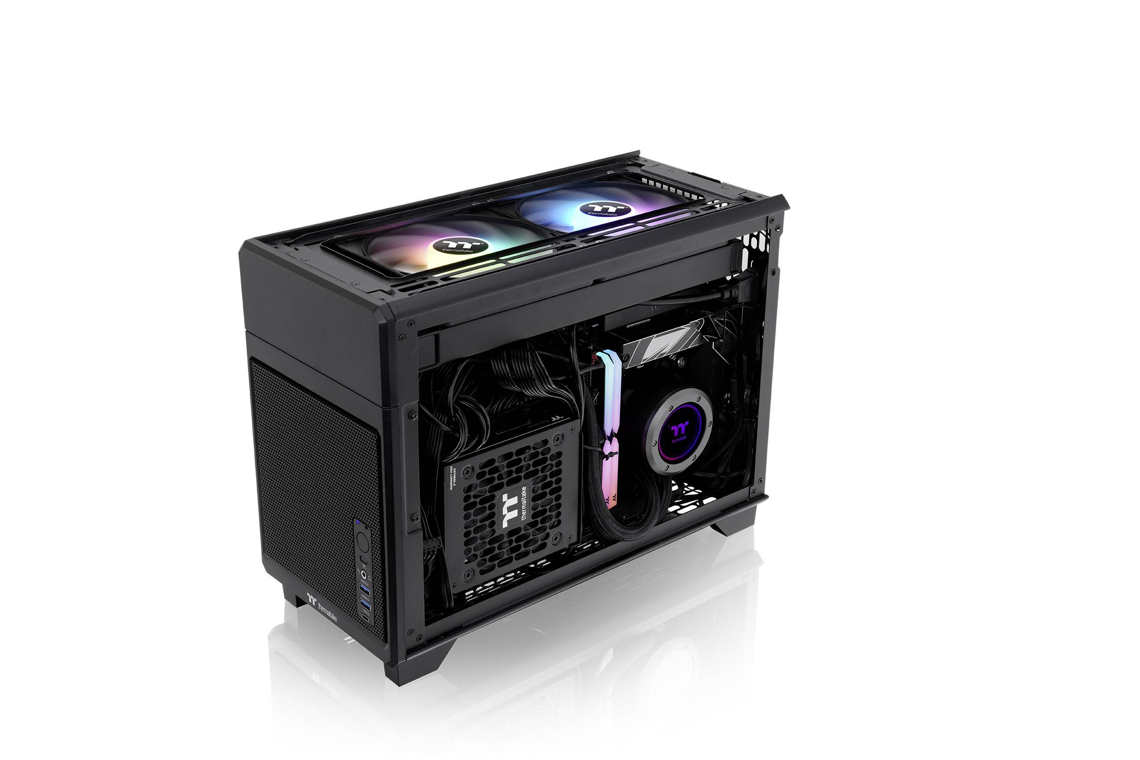 Thermaltake TR100 Black Mini-Tower Gaming-Gehäuse Schwarz