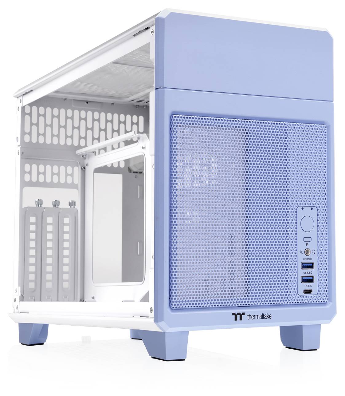 Thermaltake TR100 Hydrangea Blue Mini-Tower Gaming-Gehäuse Babyblau