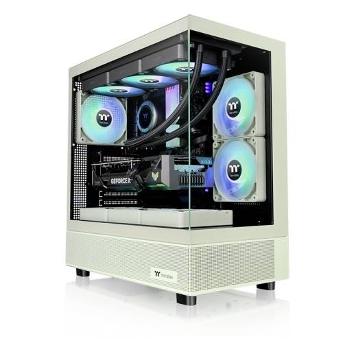Thermaltake View 270 Plus TG ARGB Matcha Green Midi-Tower Gaming-Gehäuse Weiß, Schwarz
