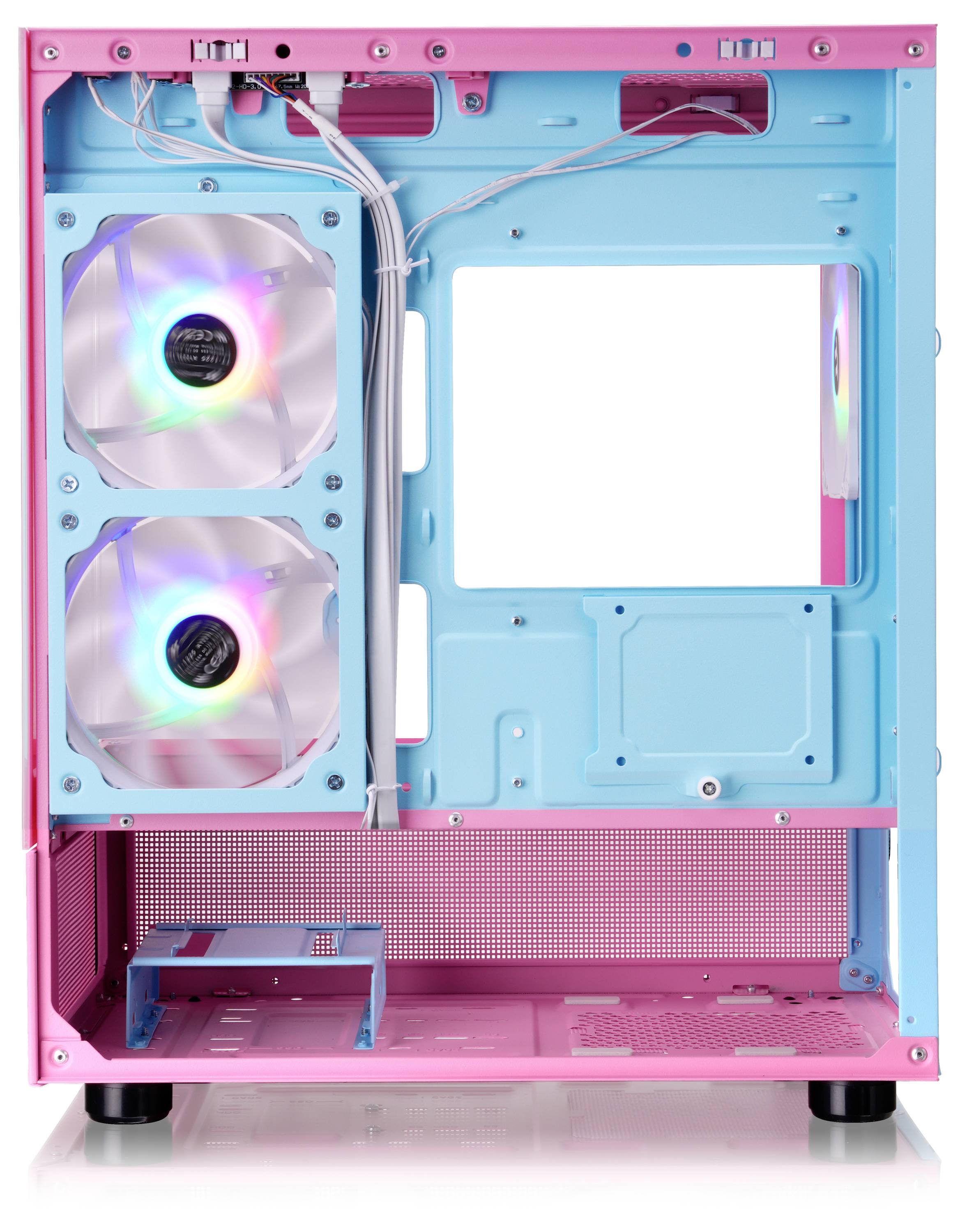 Thermaltake View 170 TG ARGB Bubble Pink Micro-Tower Gaming-Gehäuse Pink, Blau