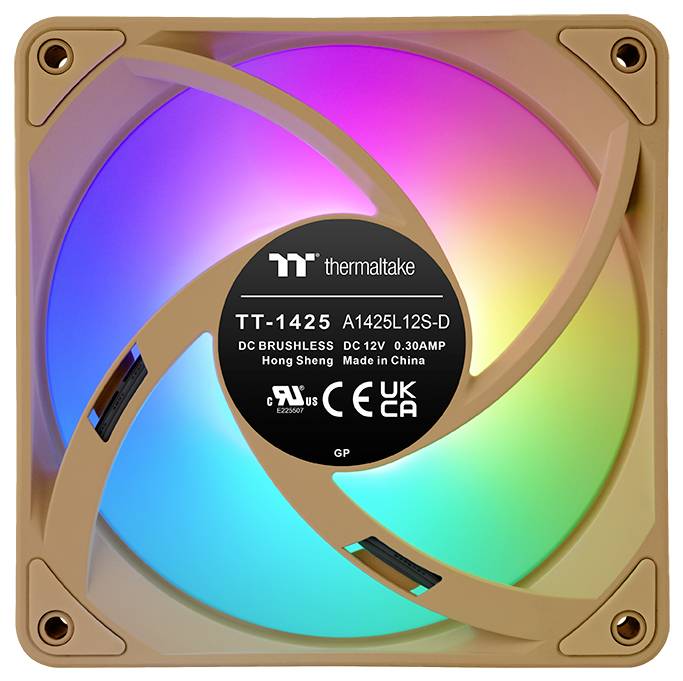 Thermaltake CT140 EX ARGB Sync PC Cooling Fan Gravel Sand 3 Pack PC-Gehäuse-Lüfter Braun (B x H x T) 140 x 140 x 25 mm