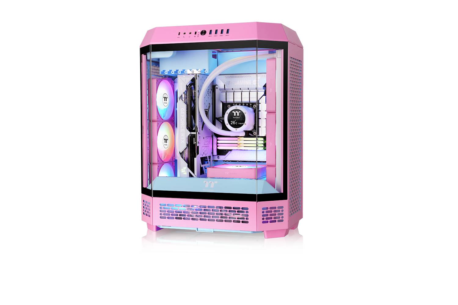 Thermaltake CT120 EX ARGB Sync PC Cooling Fan Pink 3 Pack PC-Gehäuse-Lüfter Pink (B x H x T) 120 x 120 x 25 mm