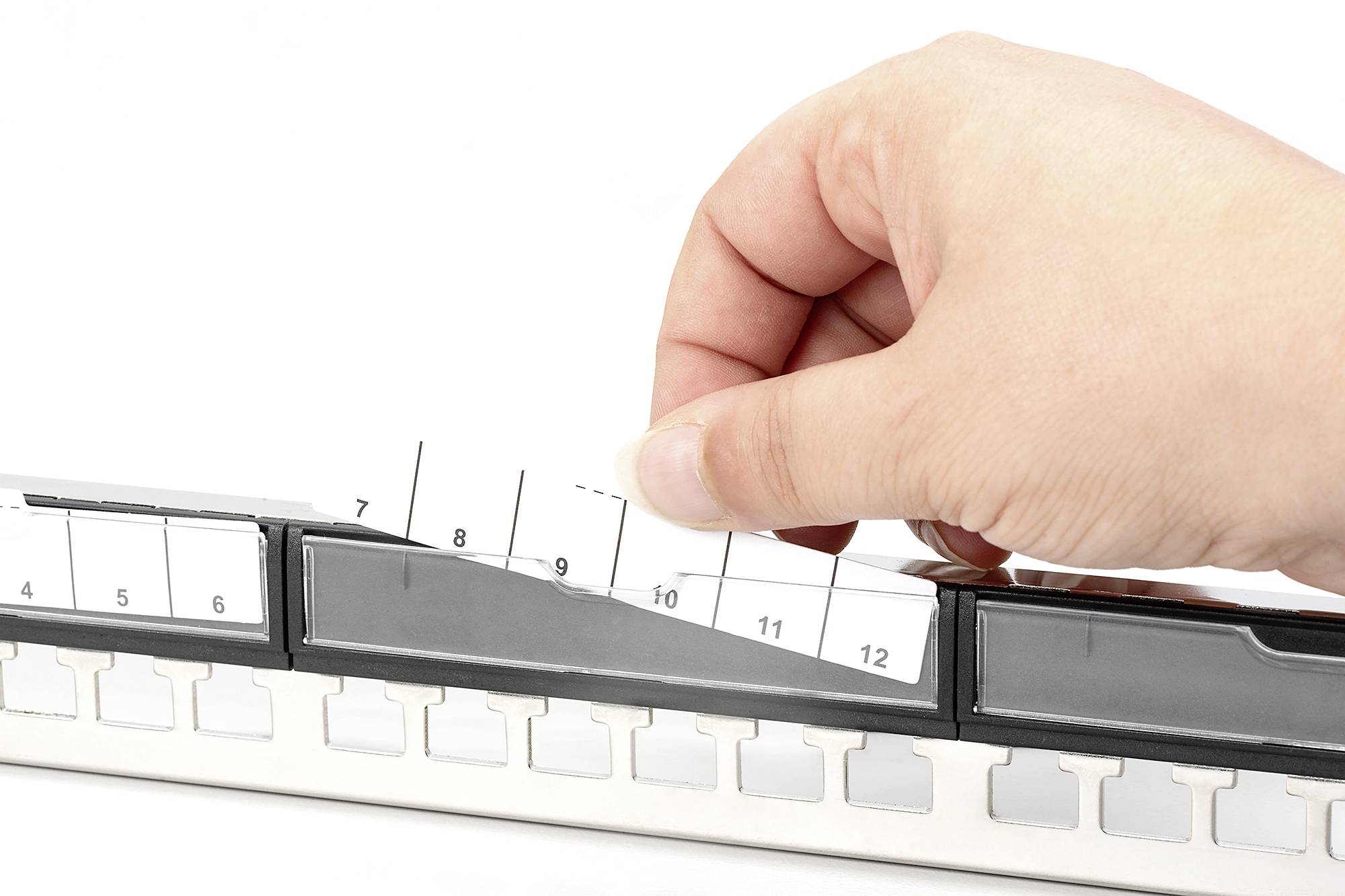 Digitus DN-91411-G 24 Port Patch-Panel 483mm (19") 1 HE Stahl, Verzinkt, Schwarz, Schwarz (RAL 9005), Metall Unbestückt