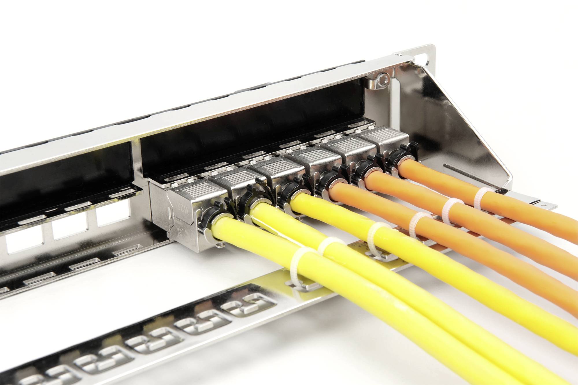 Digitus DN-91411-G 24 Port Patch-Panel 483mm (19") 1 HE Stahl, Verzinkt, Schwarz, Schwarz (RAL 9005), Metall Unbestückt