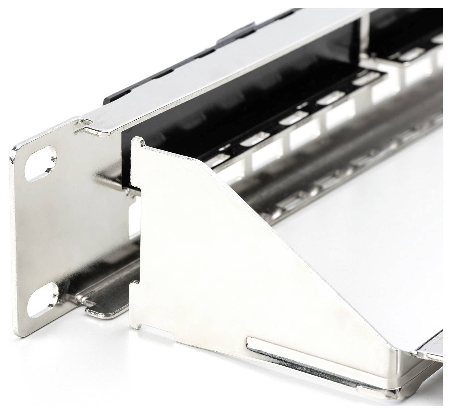 Digitus DN-91411-G 24 Port Patch-Panel 483mm (19") 1 HE Stahl, Verzinkt, Schwarz, Schwarz (RAL 9005), Metall Unbestückt