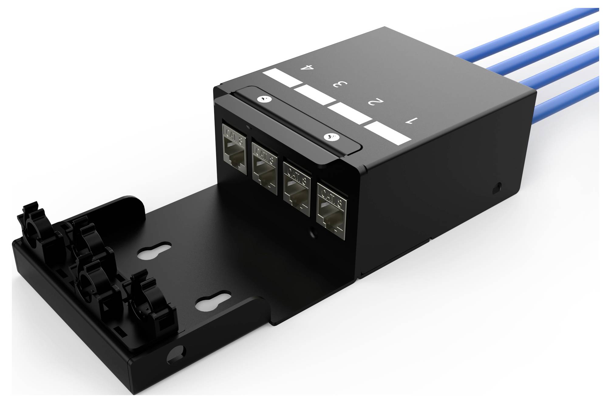 Digitus DN-93708-4 RJ45-Modulträger Keystone Unbestückt 1St.