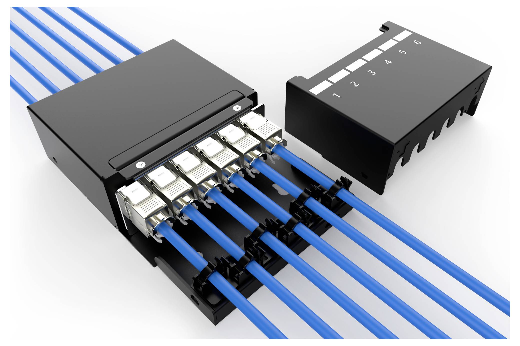 Digitus DN-93708-6 RJ45-Modulträger Keystone Unbestückt 1 St.