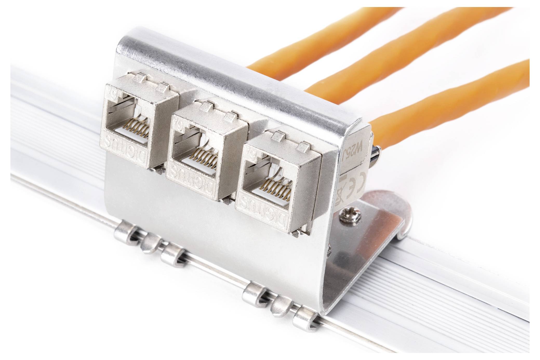 Digitus AN-25183 Keystone-Halterung 2-fach Edelstahl