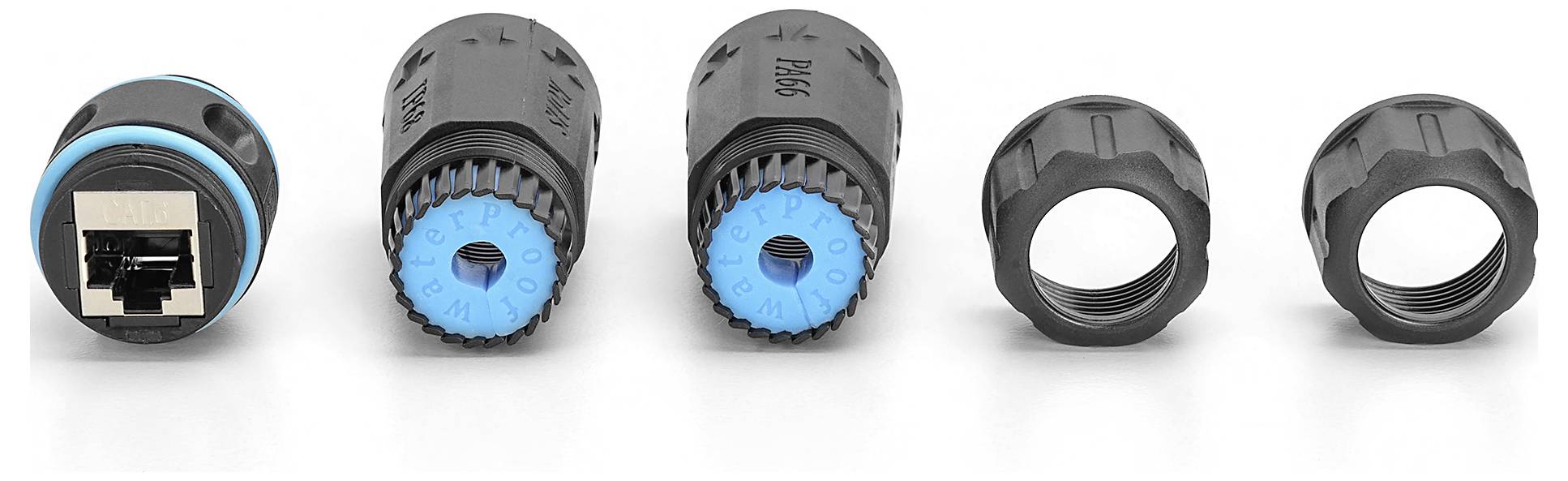 Digitus DN-93905-OD CAT 6A Außenanschluss, Schutzart IP68 RJ45 zu RJ45 Verbindung DN-93905-OD Buchse, RJ45 Gehäuse, RJ45