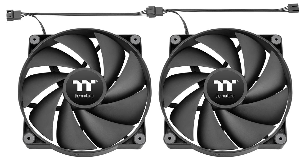 Thermaltake CT200 PC Cooling Fan Single Pack PC-Gehäuse-Lüfter Schwarz (B x H x T) 200 x 200 x 30mm