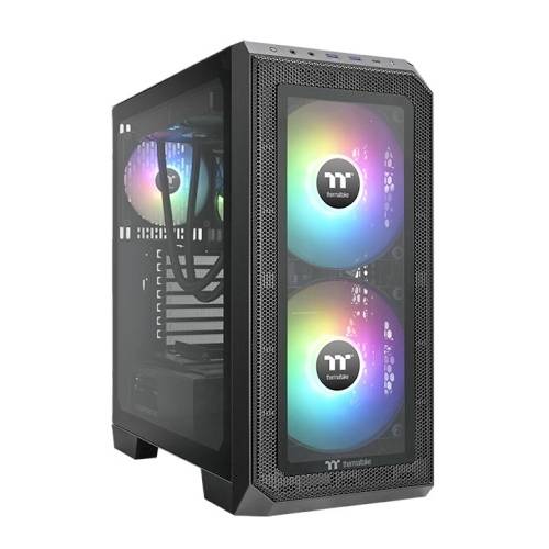 Thermaltake CT200 ARGB Sync PC Cooling Fan Single Pack PC-Gehäuse-Lüfter Schwarz (B x H x T) 200 x 200 x 30mm