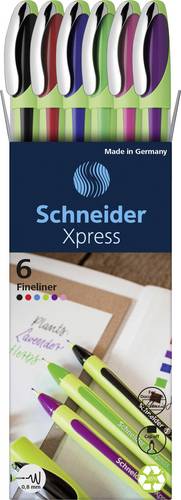 Schneider Schreibgeräte Tintenroller Fineliner Xpress 08 Karton-Etui 6 Stück 190086 6 St.