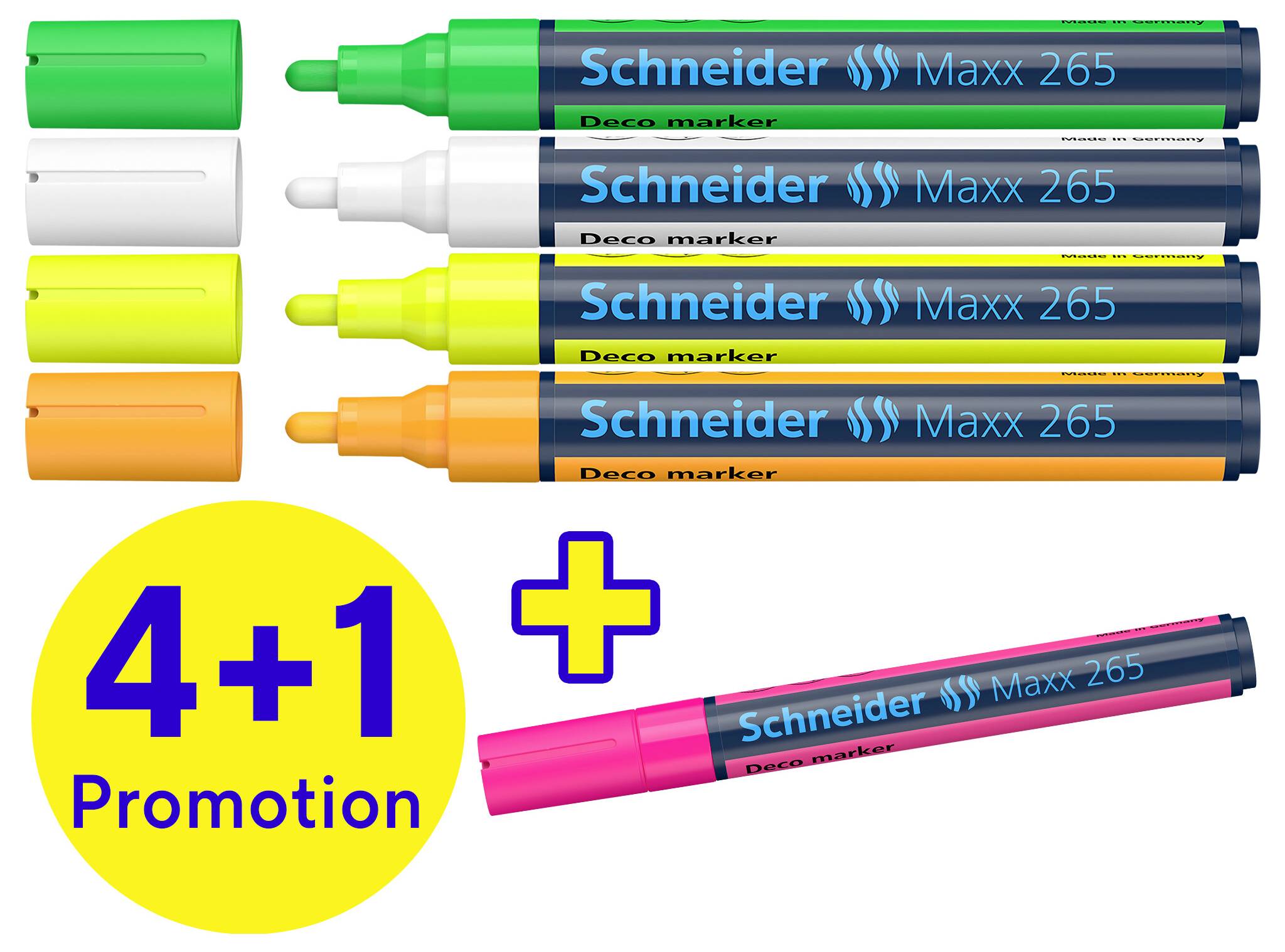 Schneider Schreibgeräte Fasermaler Decomarker Maxx 265 Karton Box sortiert, 5 Stück 126595 5St.