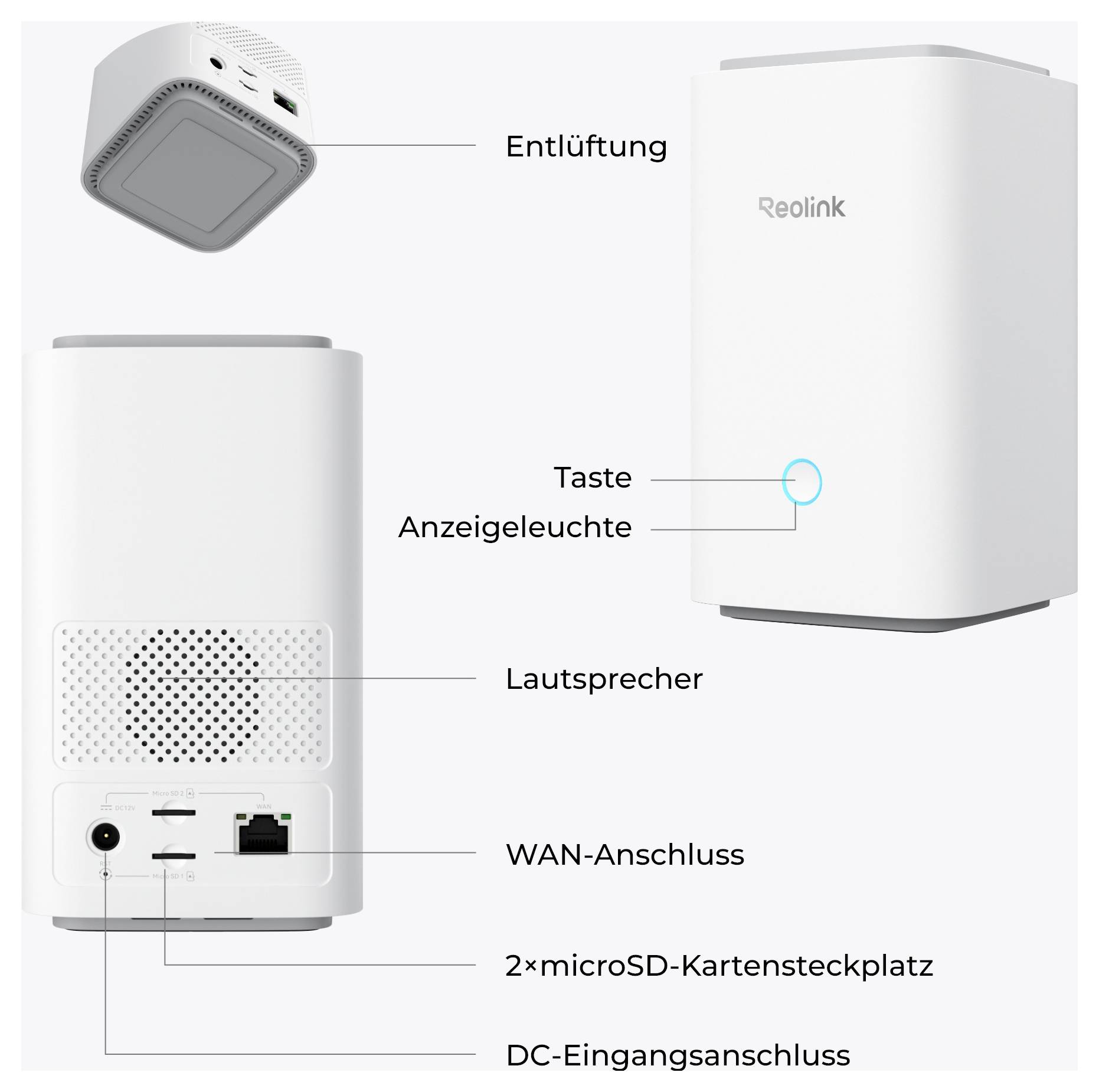 Reolink Home Hub 1 HH01128 LAN, WLAN IP Sicherheitszentrale