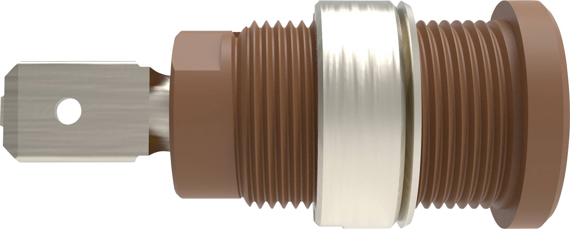 Schützinger DI SEB 7080 Ni / BR Sicherheits-Einbaubuchse gerade Braun