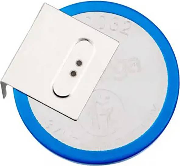 'Penny' in einer silbernen Schachtel mit blauem Rand, zwei kleinen Löchern im Deckel.