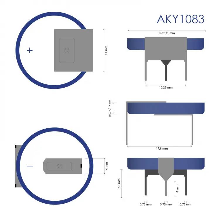 Akyga Knopfzelle CR 2032 3 V 210 mAh Li-MnO2 CR2032 HP3B