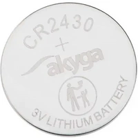 Akyga Knopfzelle CR 2430 3V 280 mAh Li-MnO2 CR2430 Akyga Knopfzelle CR 2430 3V 280 mAh Li-MnO2 CR2430