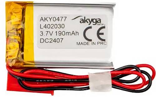 Akyga LP402030 Akkupack x Spezial-Akku LiPo 3.7 V 190 mAh