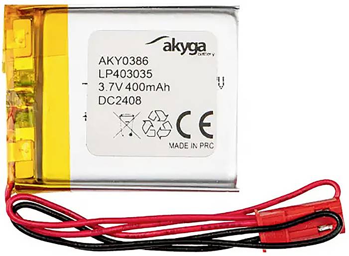 Akyga LP403035 Akkupack x Spezial-Akku LiPo 3.7 V 400 mAh