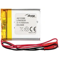 Akyga LP403035 Akkupack x Spezial-Akku LiPo 3.7 V 400 mAh Akyga LP403035 Akkupack x Spezial-Akku LiPo 3.7 V 400 mAh