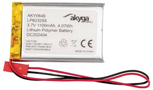 Akyga LP623255 Akkupack x Spezial-Akku LiPo 3.7 V 1100 mAh