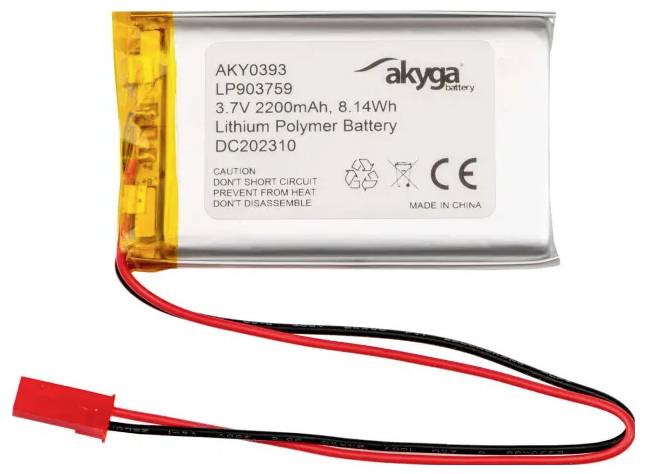 Akyga LP903759 Akkupack x Spezial-Akku LiPo 3.7V 2200 mAh
